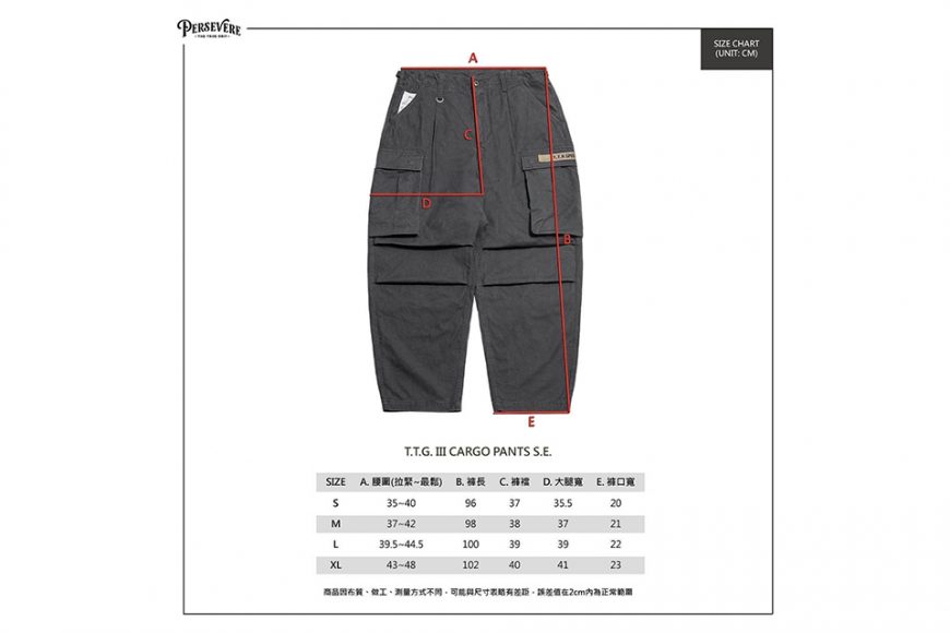 PERSEVERE 21 AW T.T.G III Cargo Pants (17)