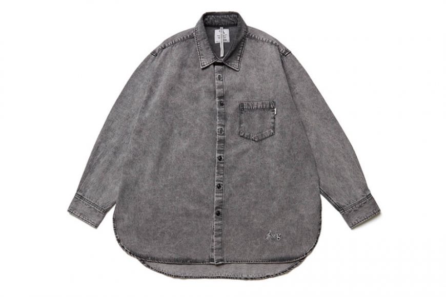 SMG 22 SS Acid Washed Oversize LS Shirt (5)