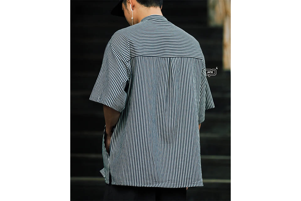 CentralPark.4PM 22 SS HS Band Collar Wind Shirt (2)