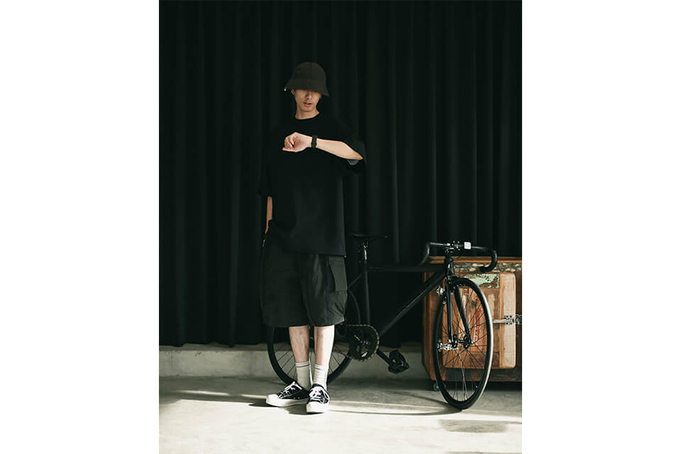 MELSIGN 22 SS Stripe Pocket Shorts (1)