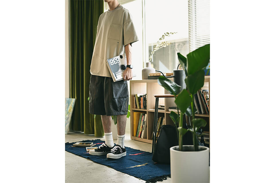 MELSIGN 22 SS Stripe Pocket Shorts (6)