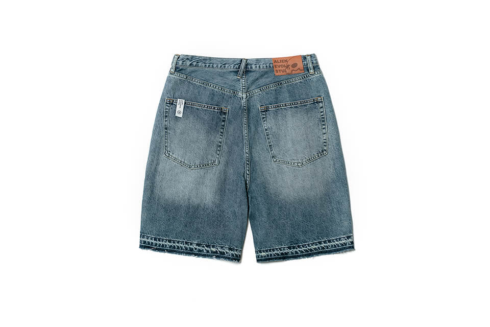AES 22 SS Skeleton Hand Washed Denim Shorts (6)