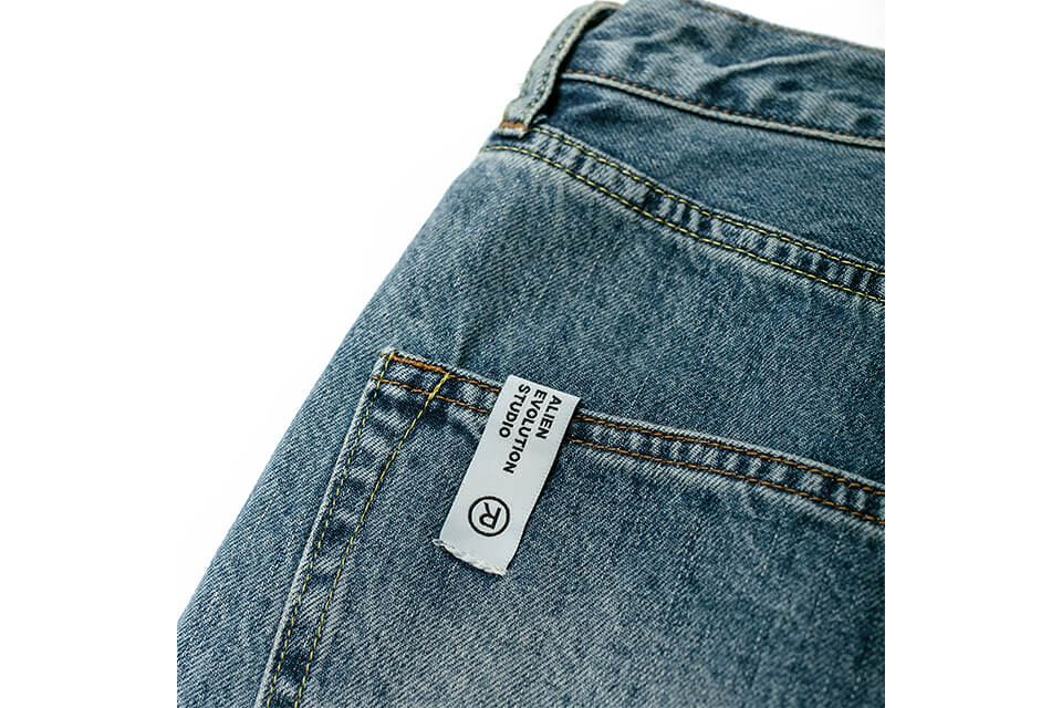 AES 22 SS Skeleton Hand Washed Denim Shorts (9)