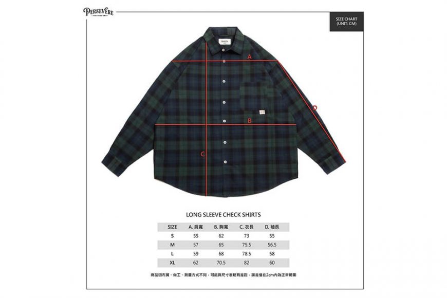 PERSEVERE 22 AW Long Sleeve Check Shirts (24)