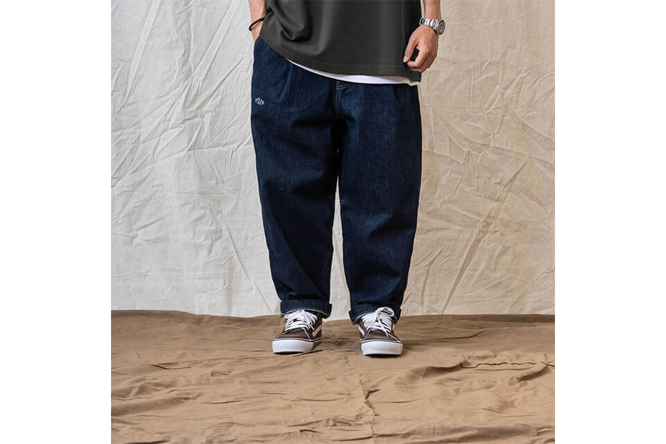 PERSEVERE 22 SS Onewash Pleated Denim Jeans (3)