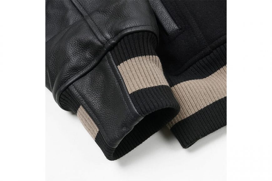 FrizmWORKS 22 FW Cowhide Leather Varsity Jacket (14)