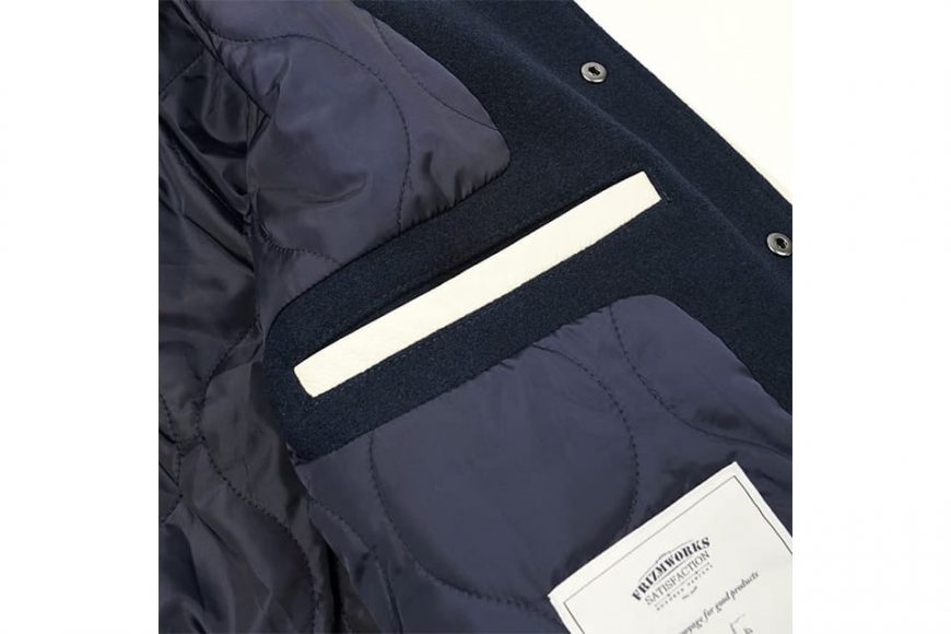 FrizmWORKS 22 FW Cowhide Leather Varsity Jacket (29)