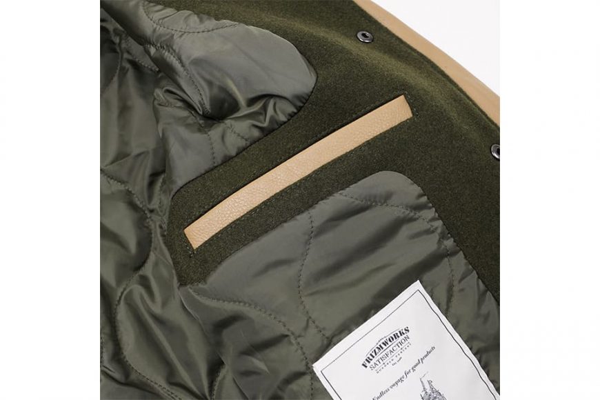 FrizmWORKS 22 FW Cowhide Leather Varsity Jacket (37)