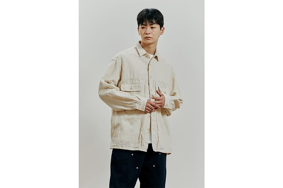 FrizmWORKS 22 FW Denim Trucker Oversized Shirt (2)