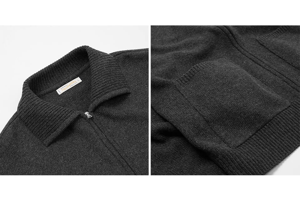 FrizmWORKS 22 FW Wool Collar Zip Up Knit Cardigan (10)