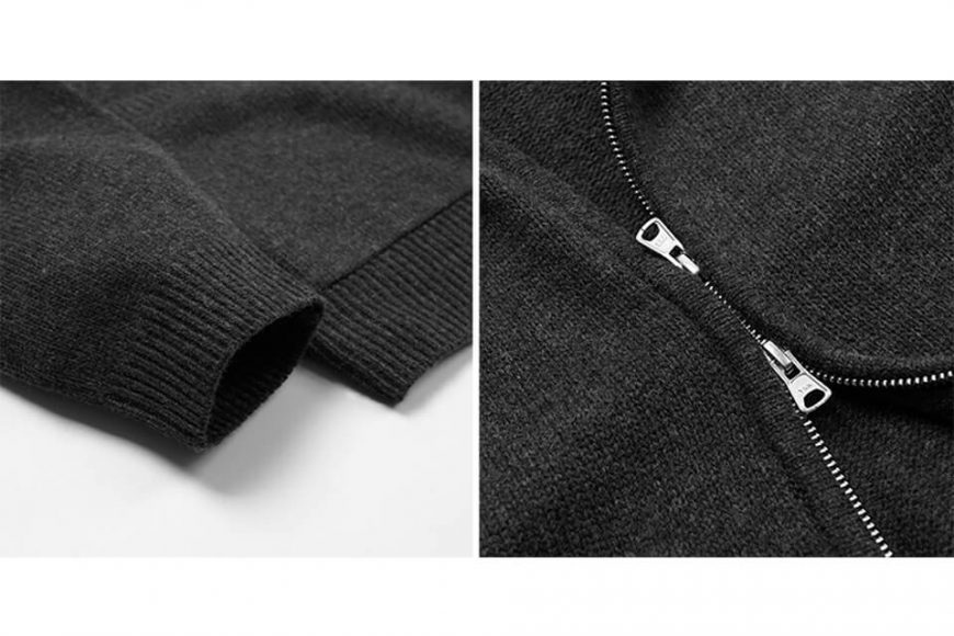 FrizmWORKS 22 FW Wool Collar Zip Up Knit Cardigan (11)