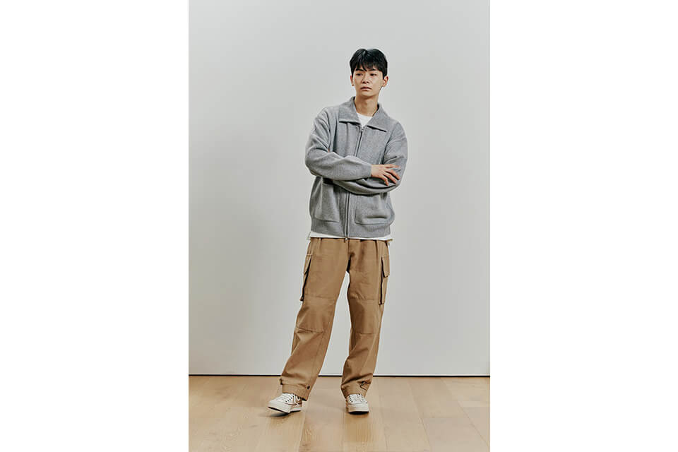 FrizmWORKS 22 FW Wool Collar Zip Up Knit Cardigan (3)