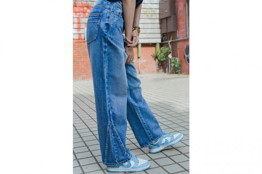 SMG 22 AW WMNS Washed Denim Wide Trousers (2)