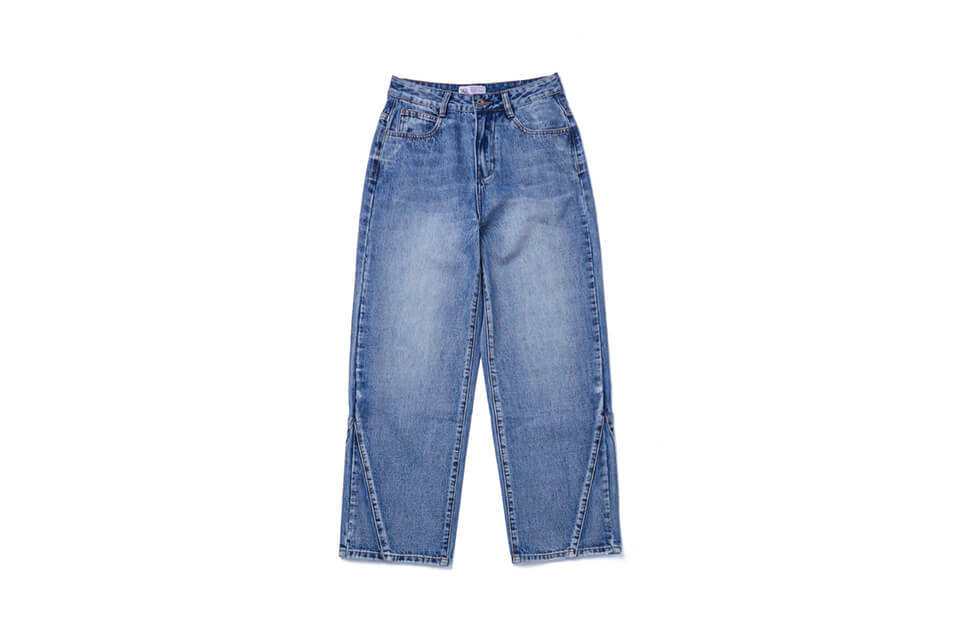 SMG 22 AW WMNS Washed Denim Wide Trousers (3)