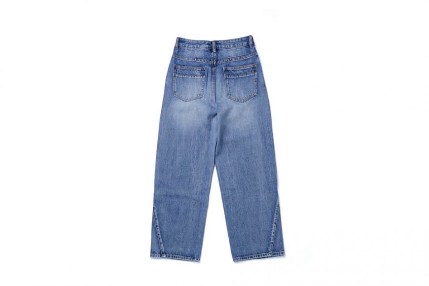 SMG 22 AW WMNS Washed Denim Wide Trousers (4)