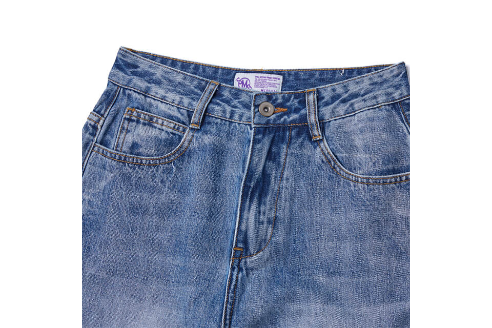 SMG 22 AW WMNS Washed Denim Wide Trousers (5)