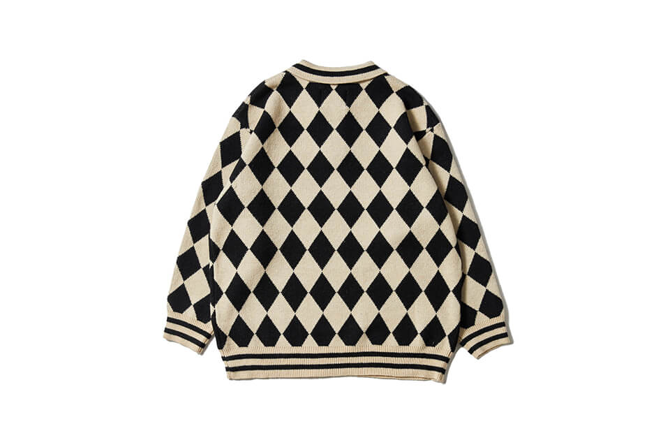 AES 22 AW Argyle Check Long Sleeve Polo Shirt (2)