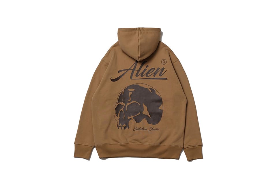 AES 22 AW Handwriting Skull Hoodie (5)