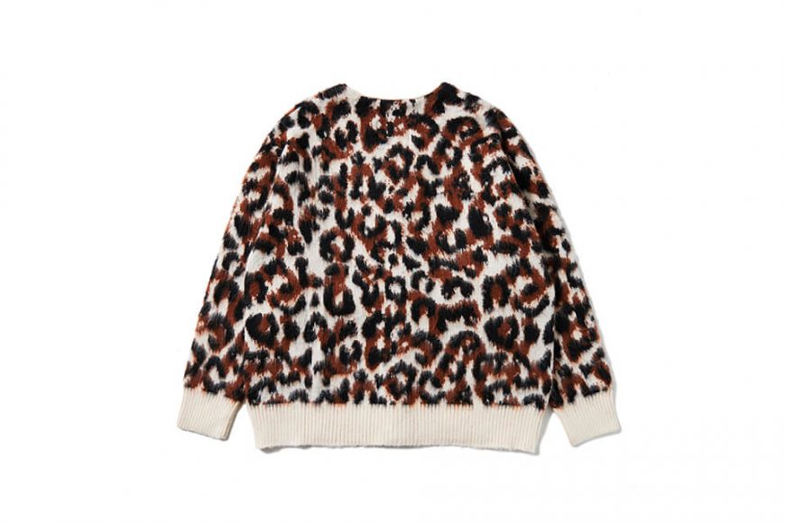 AES 22 AW Leopard Print V-Neck Knitted Cardigan (2)