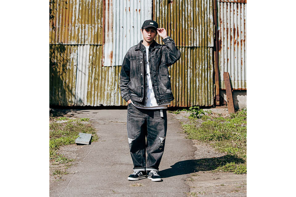 PERSEVERE 22 AW Heavy Stonewashed Spliced Denim Jacket (1)