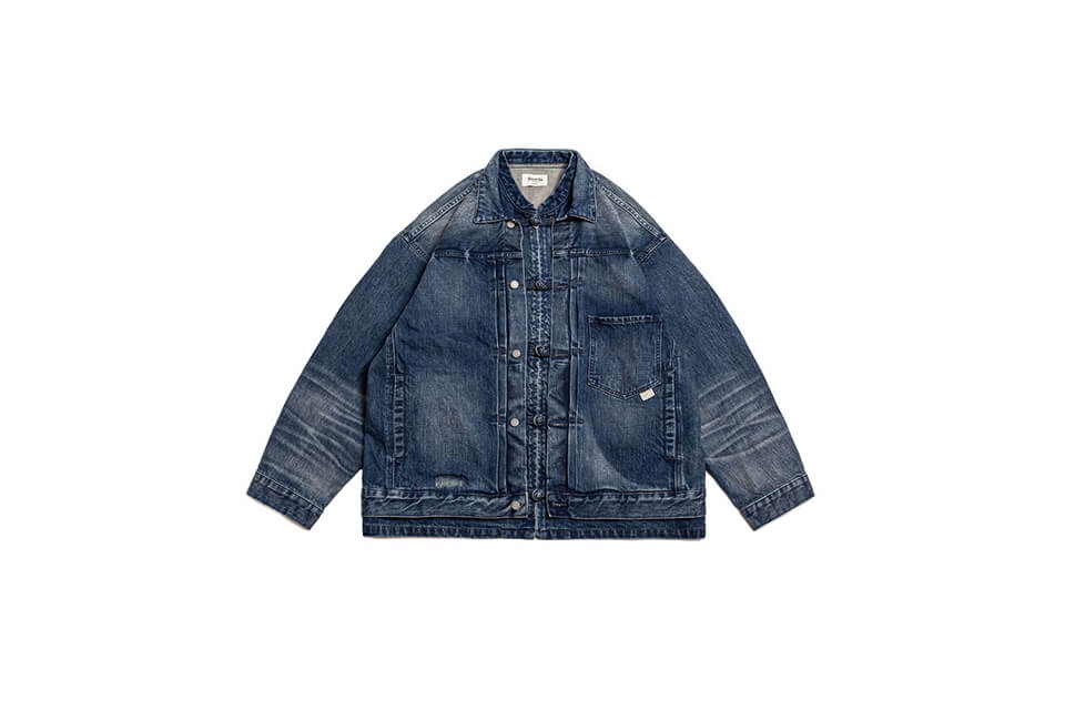 PERSEVERE 22 AW Heavy Stonewashed Spliced Denim Jacket (18)