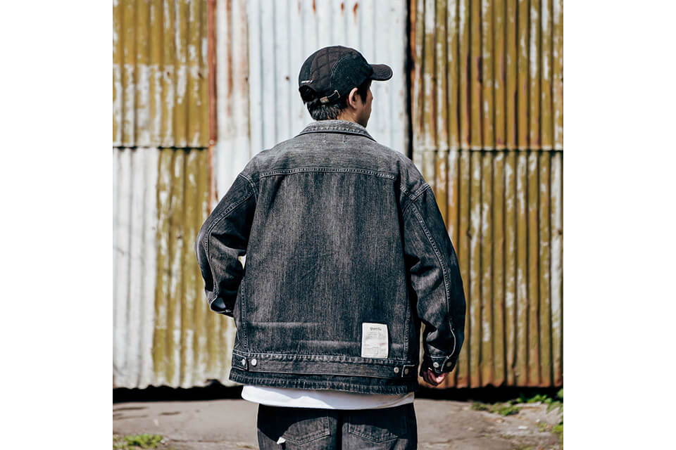 PERSEVERE 22 AW Heavy Stonewashed Spliced Denim Jacket (4)