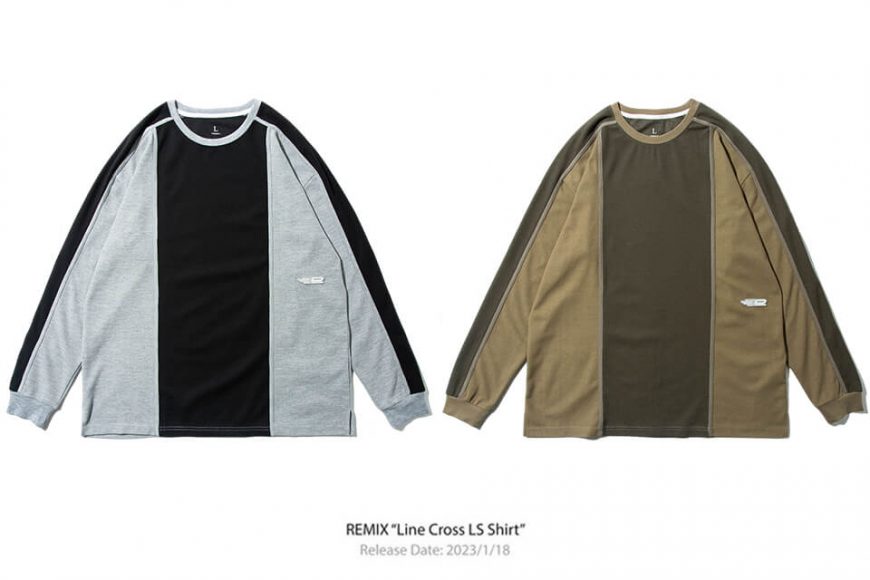 REMIX 22 AW Line Cross LS ShirtLine Cross LS Shirt (1)