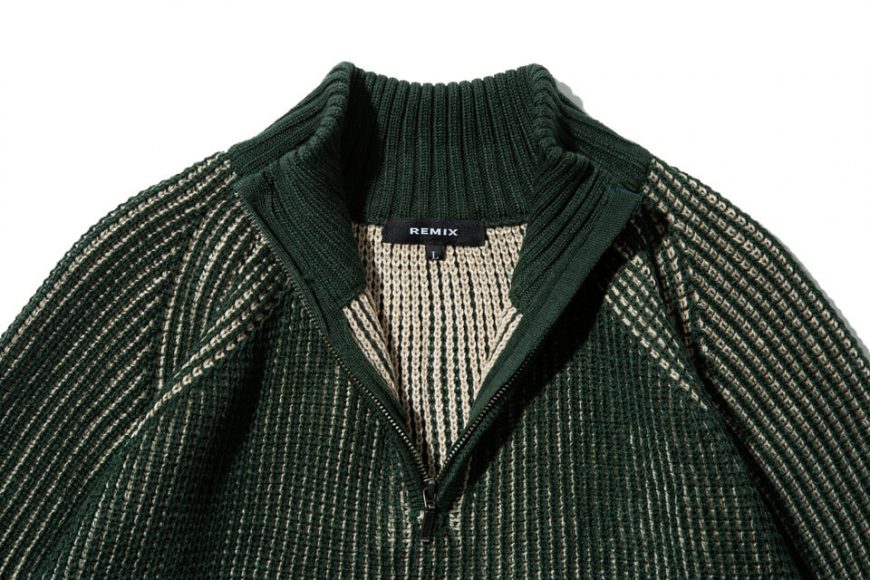 REMIX 22 AW W-Ribbed Striped Knitted Pullover (6)