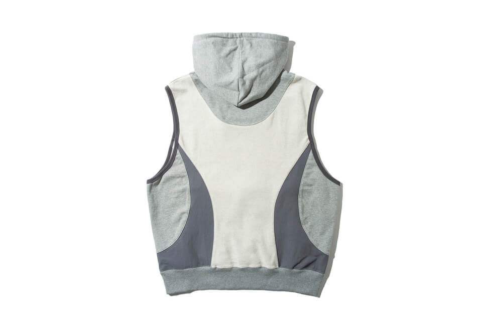 REMIX 22 AW Patchwork Sleeveless Hoodie (3)