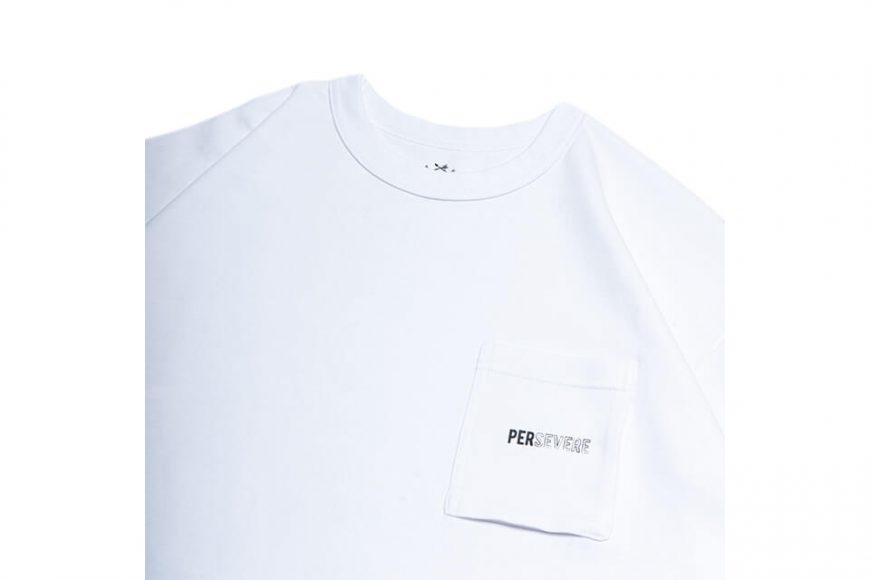 PERSEVERE 23 SS Hollow Font Classic Pocket T-Shirt (15)