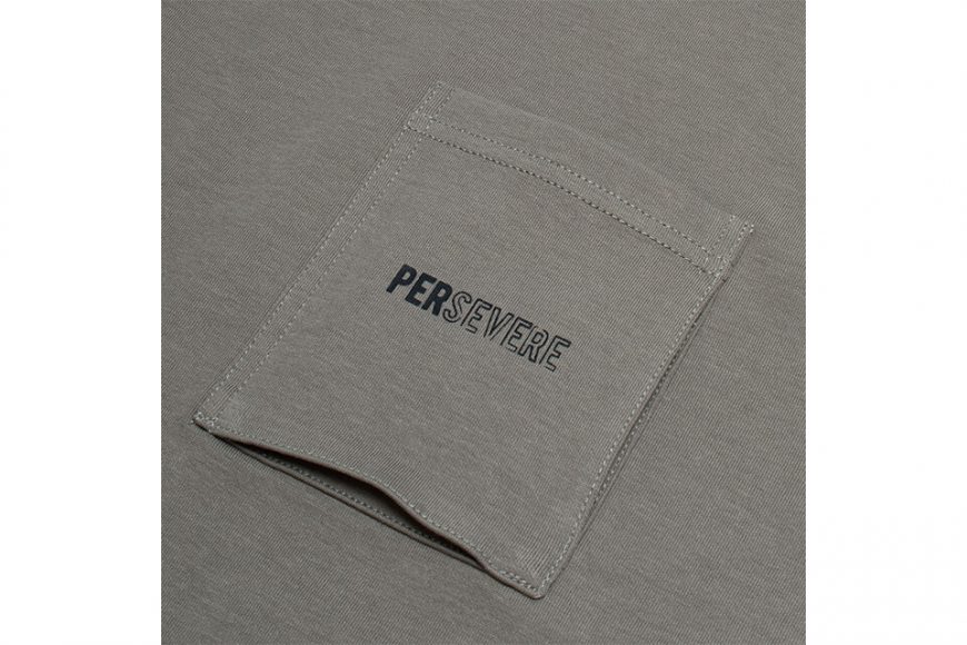 PERSEVERE 23 SS Hollow Font Classic Pocket T-Shirt (19)