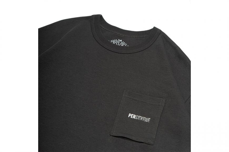 PERSEVERE 23 SS Hollow Font Classic Pocket T-Shirt (21)