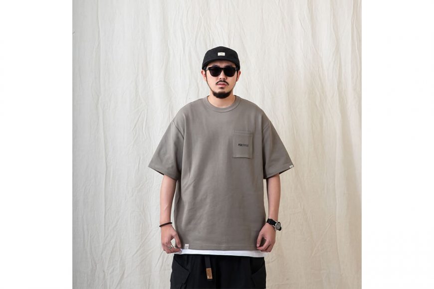 PERSEVERE 23 SS Hollow Font Classic Pocket T-Shirt (4)