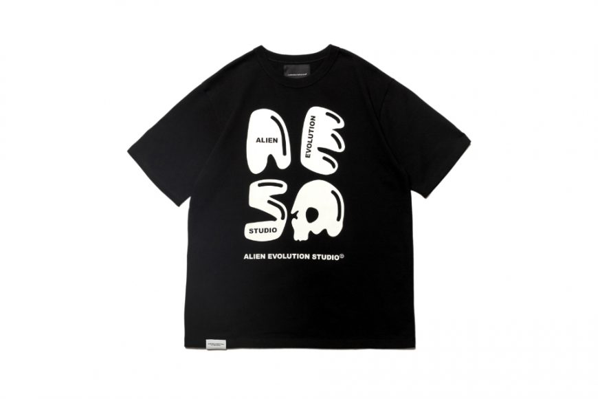 AES 23 SS Bubble Letters Tee (1)