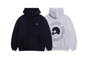 AES 23 AW Skull Logo Embroidered Hoodie (0)