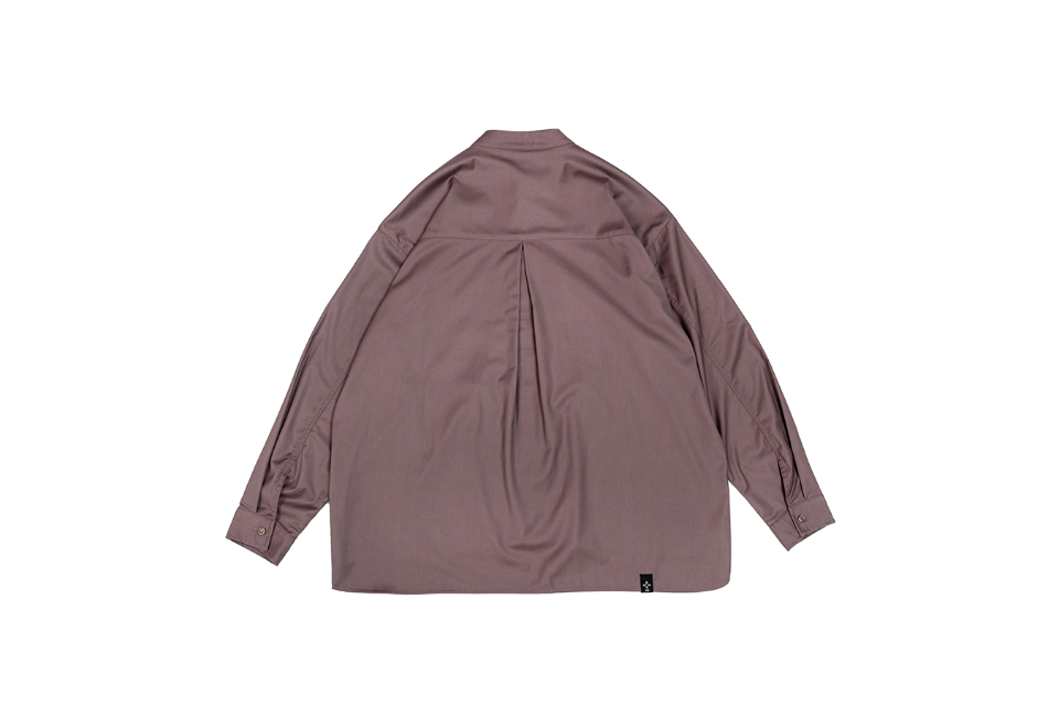 Nurari 23 AW 23- Em. Royal band collar loose shirt (12)