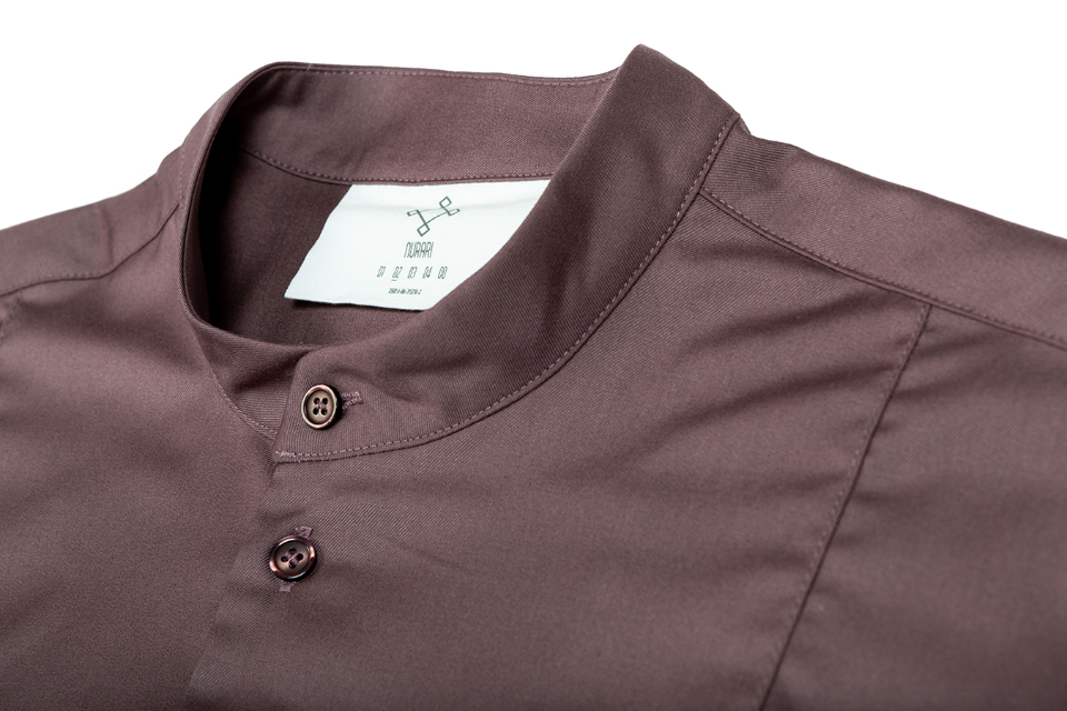 Nurari 23 AW 23- Em. Royal band collar loose shirt (13)