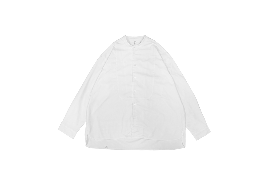 Nurari 23 AW 23- Em. Royal band collar loose shirt (14)