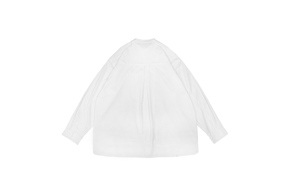 Nurari 23 AW 23- Em. Royal band collar loose shirt (17)