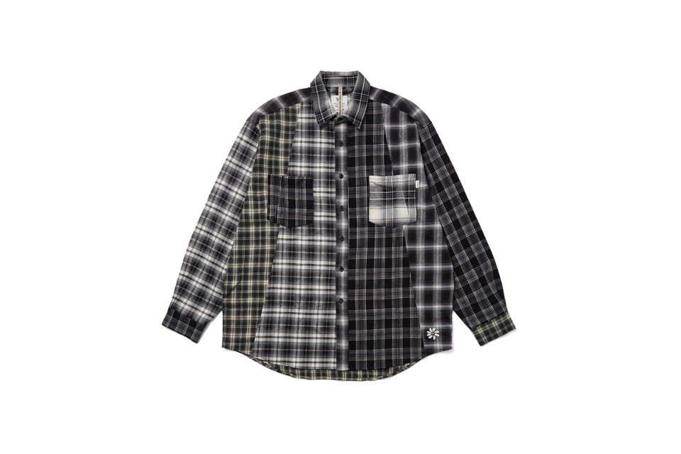 SMG 23 AW Patchwork LS Shirt (4)