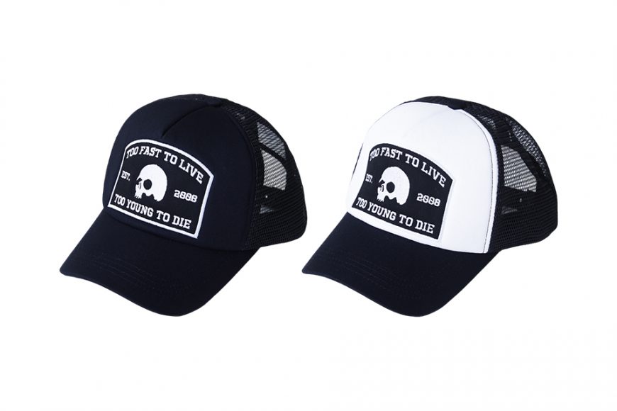 AES 23 AW Too Fast To Live Patch Trucker Hat (0)