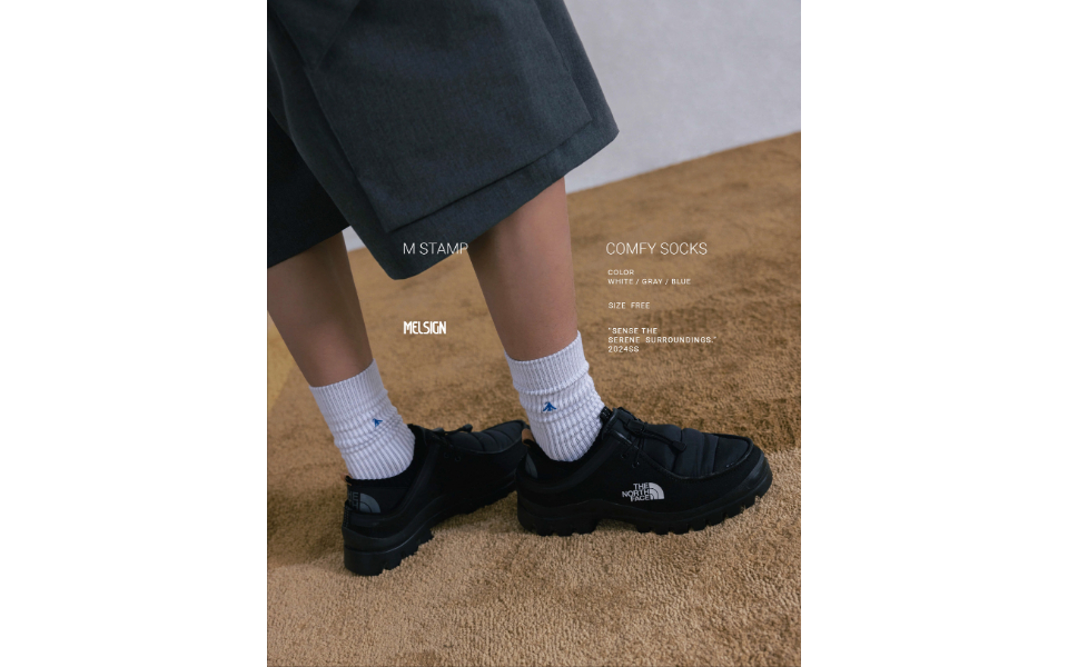 MELSIGN 24 SS M Stamp Comfy Socks (3)