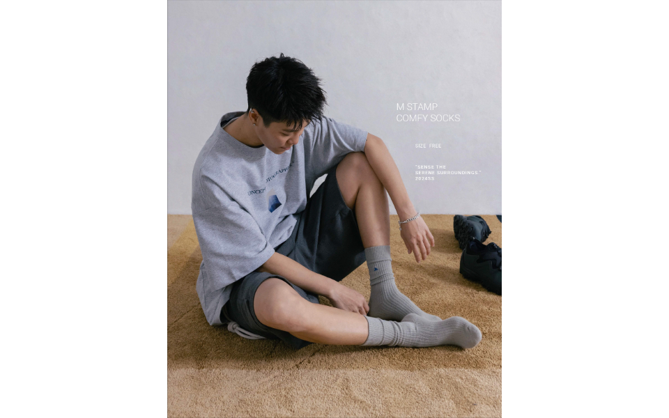 MELSIGN 24 SS M Stamp Comfy Socks (4)