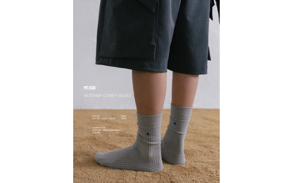 MELSIGN 24 SS M Stamp Comfy Socks (5)