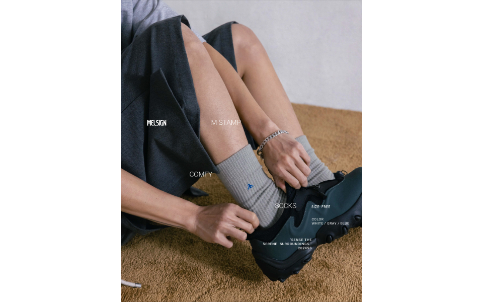 MELSIGN 24 SS M Stamp Comfy Socks (6)