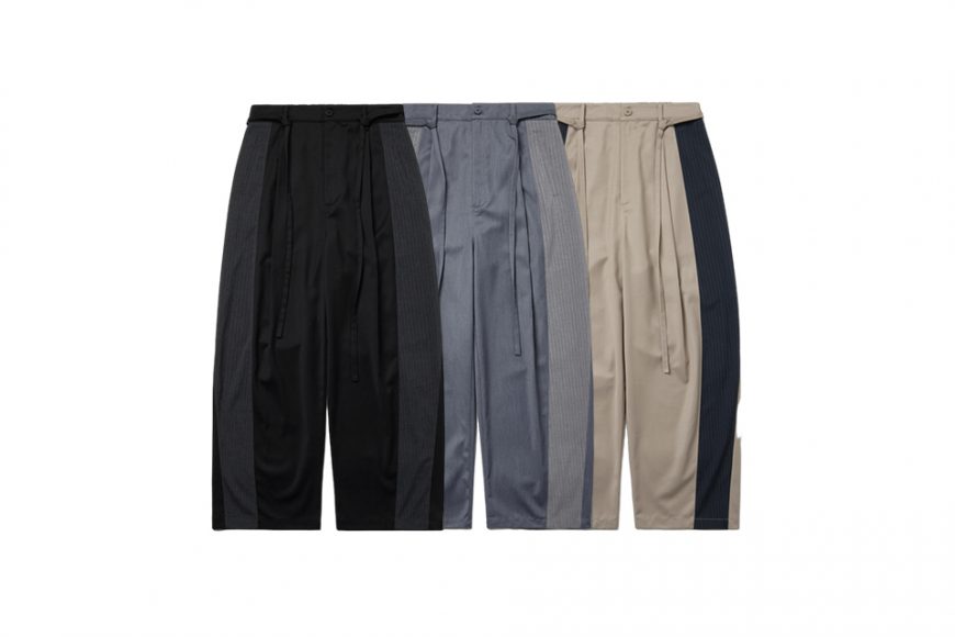 MELSIGN 24 SS April Stripe Splicing Trousers (0)