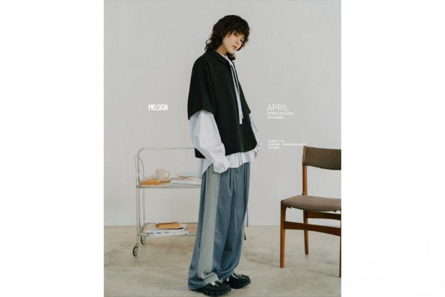 MELSIGN 24 SS April Stripe Splicing Trousers (4)