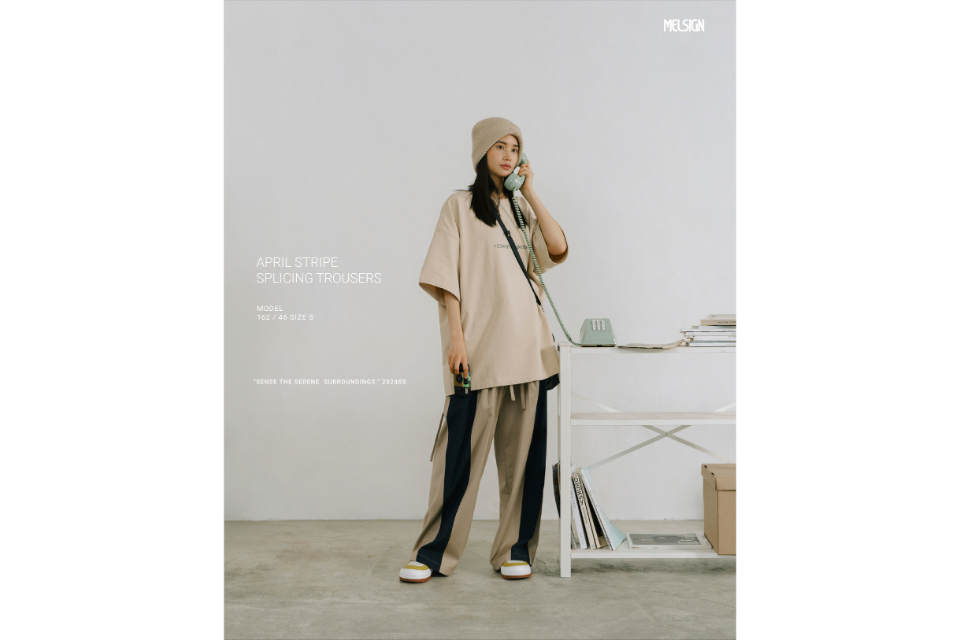 MELSIGN 24 SS April Stripe Splicing Trousers (7)