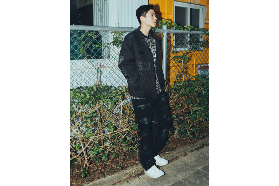 SMG 23 AW Patchwork Graphic Print Trousers (1)