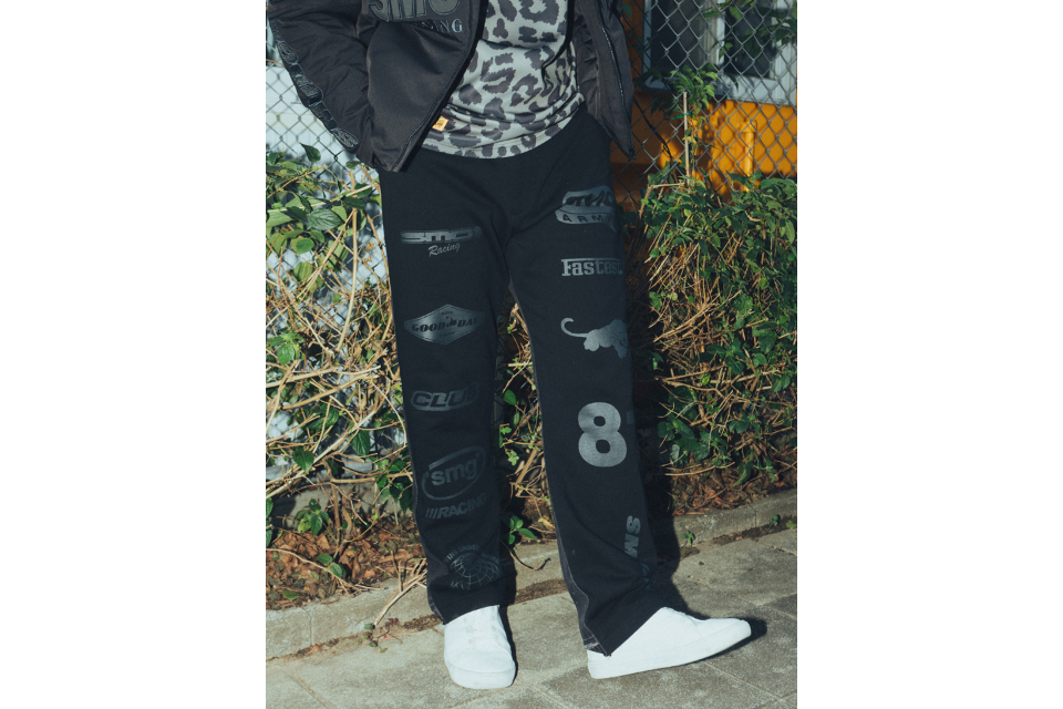 SMG 23 AW Patchwork Graphic Print Trousers (2)